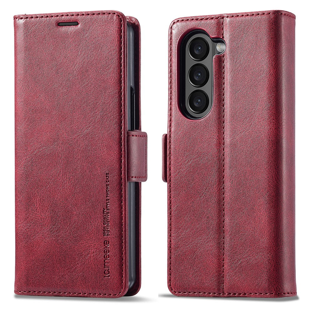 LC.IMEEKE For Samsung Galaxy Z Fold8 Ultra Leather Case RFID Blocking Card Slots Phone Cover