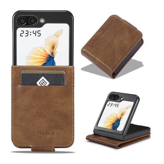 Galaxy Z Flip8 – Wallet-Handyhülle aus PU-Leder und TPU, mit Ständer, mit Kartenfach, mit RFID-Schutz