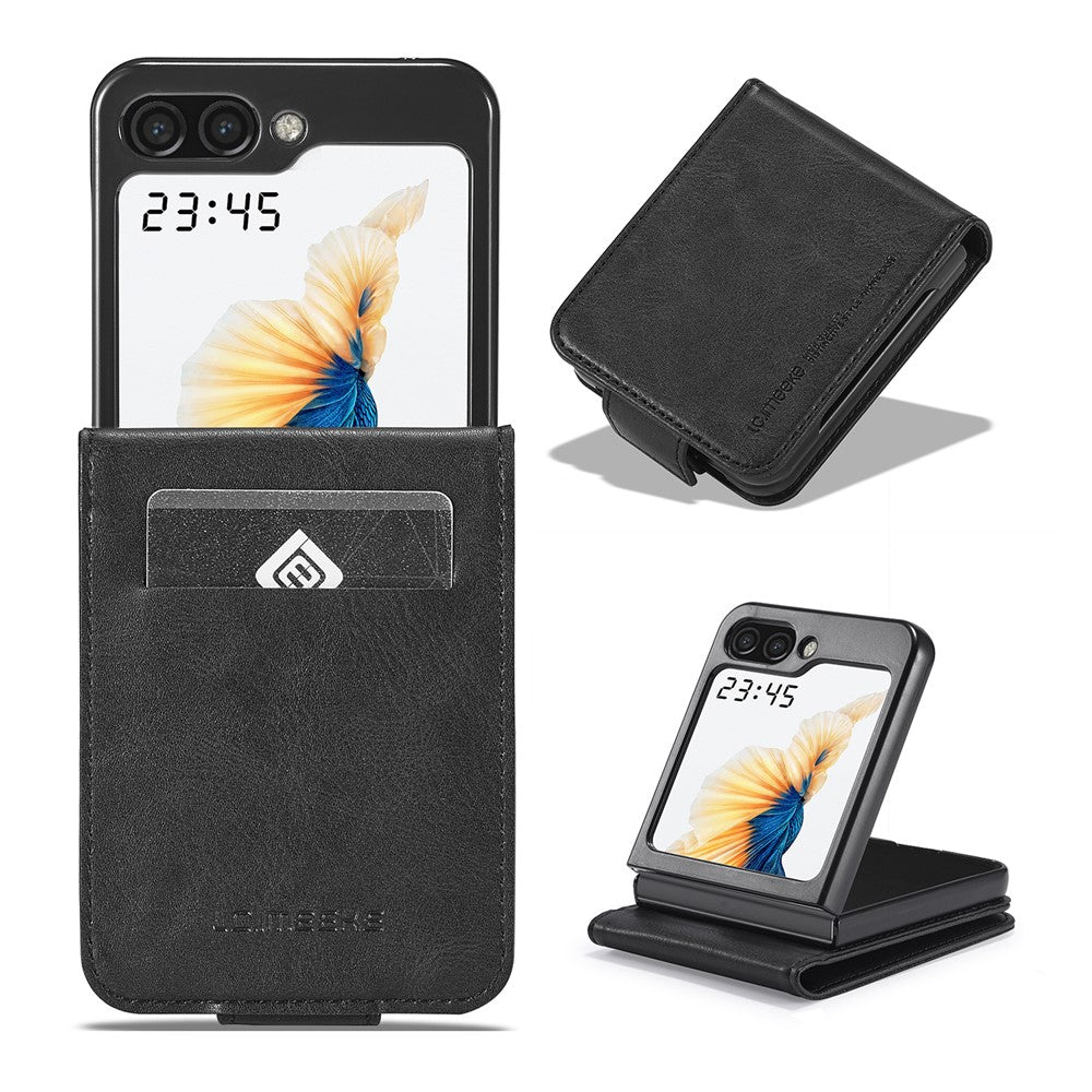 LC.IMEEKE For Samsung Galaxy Z Flip8 Leather Case RFID Blocking Card Slots Phone Cover