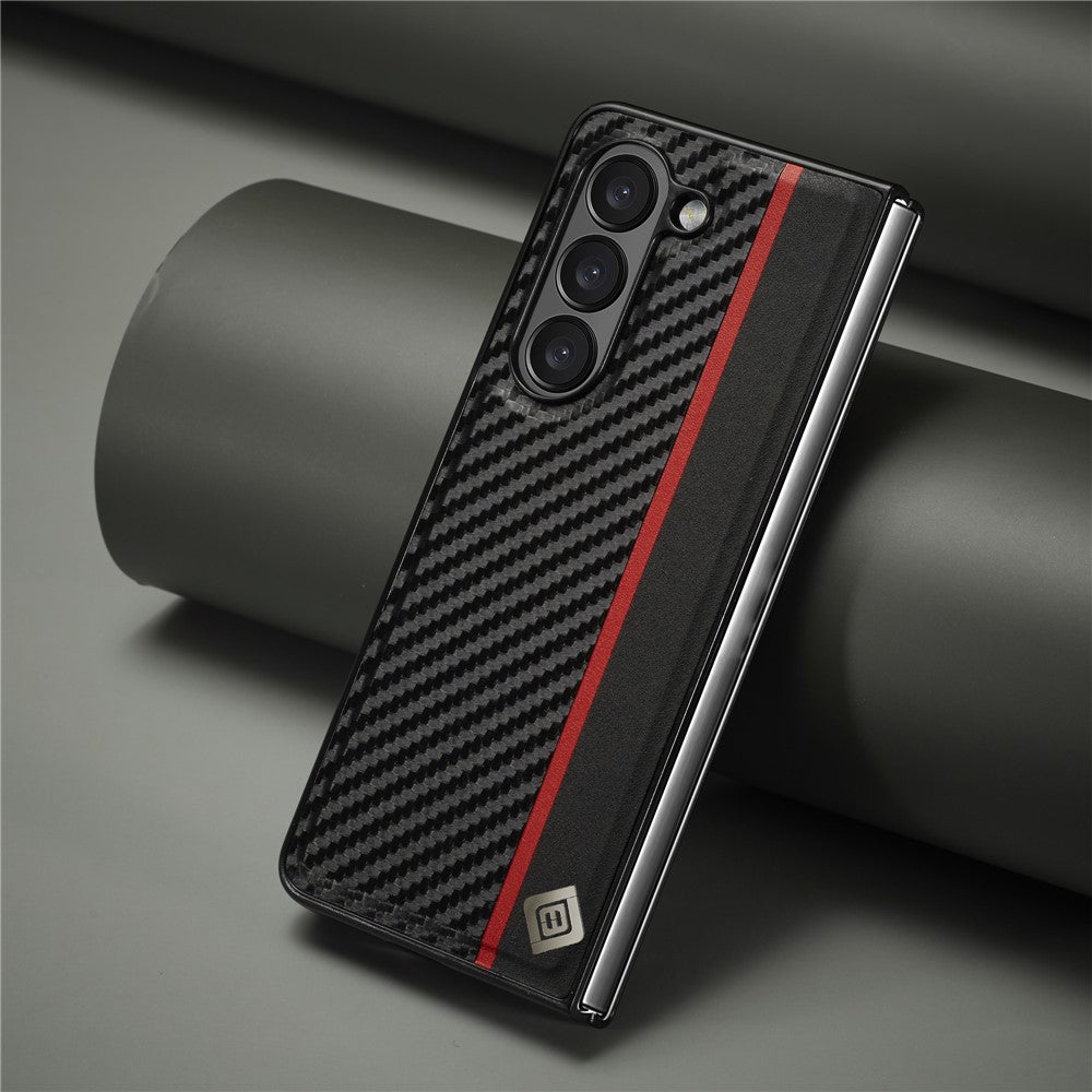 LC.IMEEKE For Samsung Galaxy Z Fold8 Ultra Case Carbon Fiber Texture Leather + TPU + EVA Phone Cover