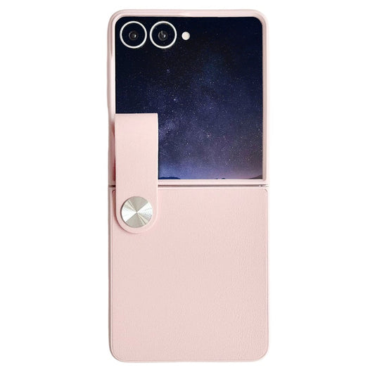 Galaxy Z Flip8 – Handyhülle aus Kunststoff und PU-Leder, mit Handschlaufe