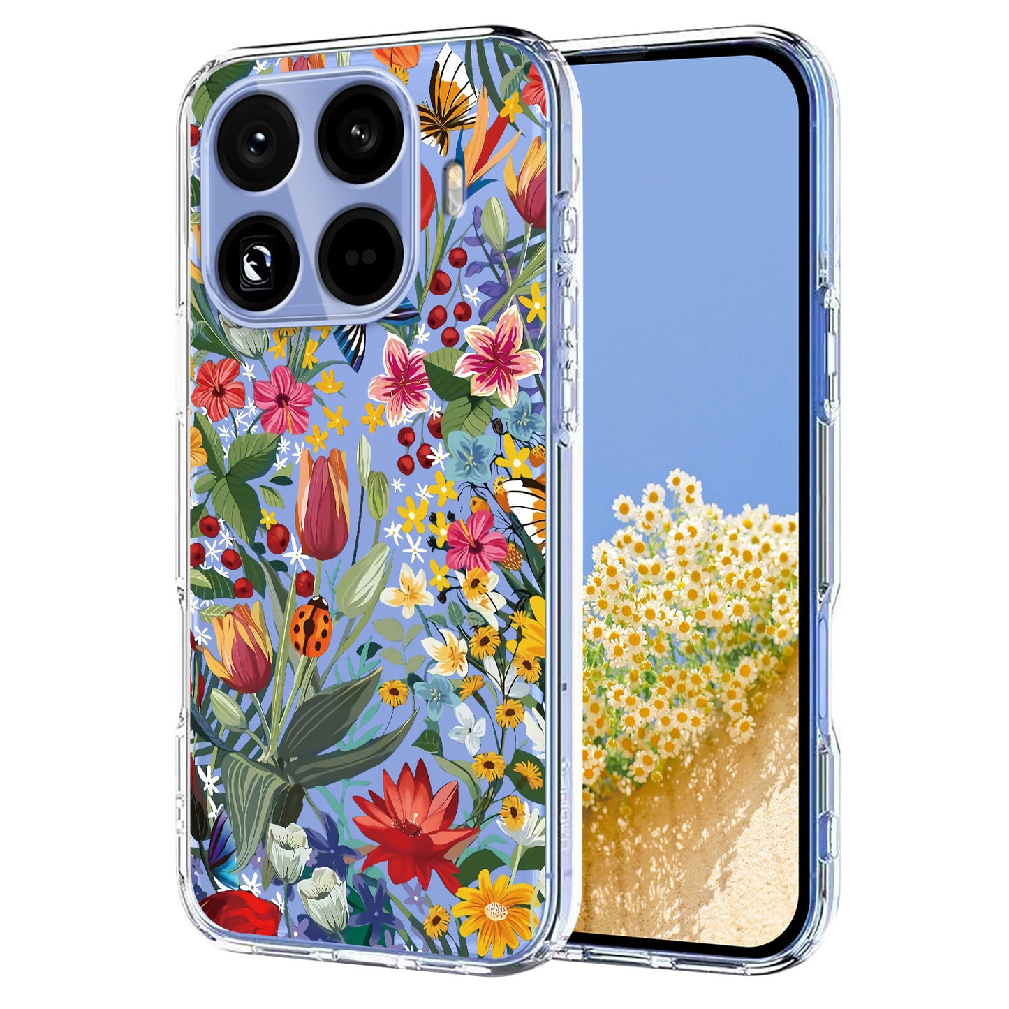 Xiaomi 17T Pro – Handyhülle aus TPU, mit Blumenmotiv