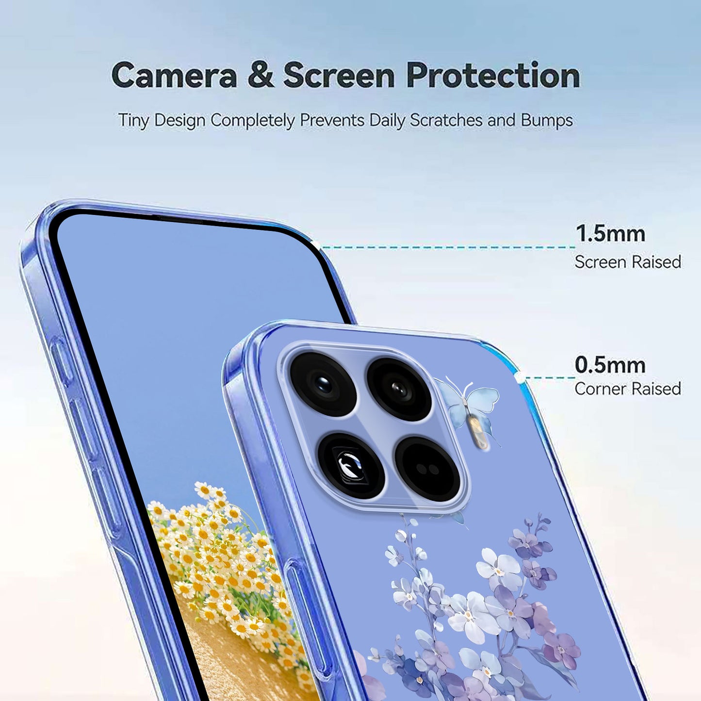 Xiaomi 17T – Handyhülle aus TPU, mit Blumenmotiv
