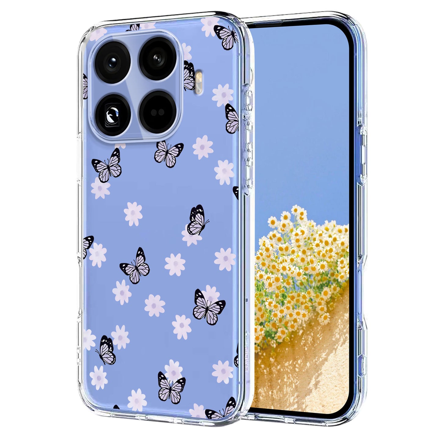 Xiaomi 17T – Handyhülle aus TPU, mit Blumenmotiv