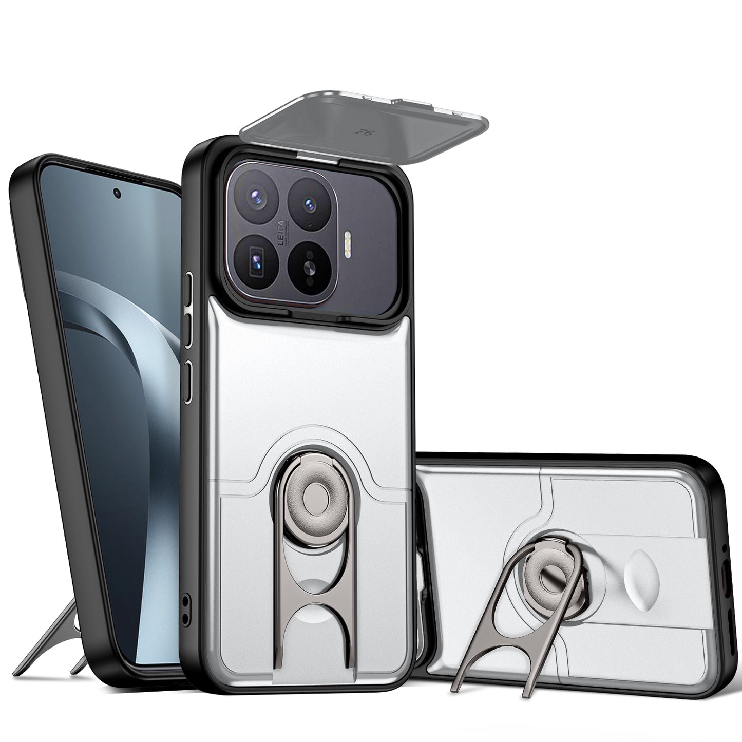 Xiaomi 17T Pro – Handyhülle aus PC und TPU, mit Ständer, mit Kameraschutz
