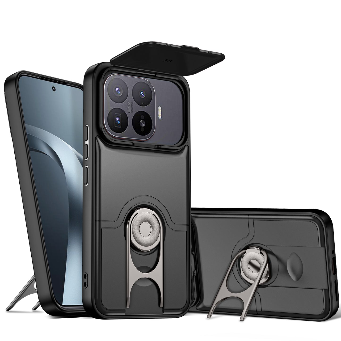 Xiaomi 17T Pro – Handyhülle aus PC und TPU, mit Ständer, mit Kameraschutz