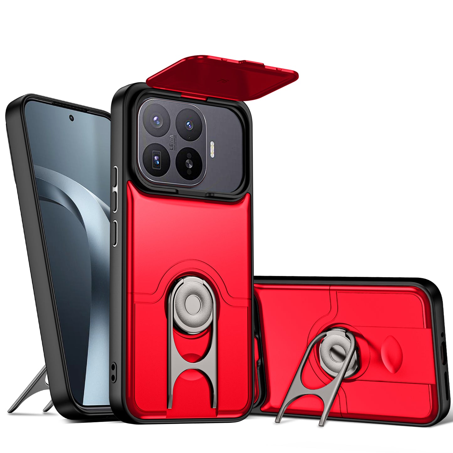 Xiaomi 17T Pro – Handyhülle aus PC und TPU, mit Ständer, mit Kameraschutz