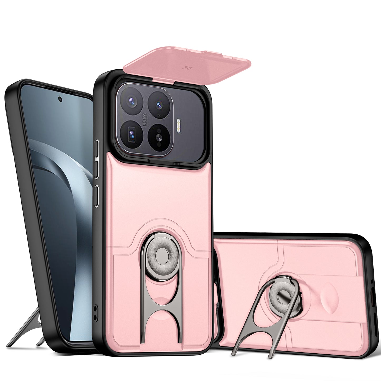 Xiaomi 17T Pro – Handyhülle aus PC und TPU, mit Ständer, mit Kameraschutz