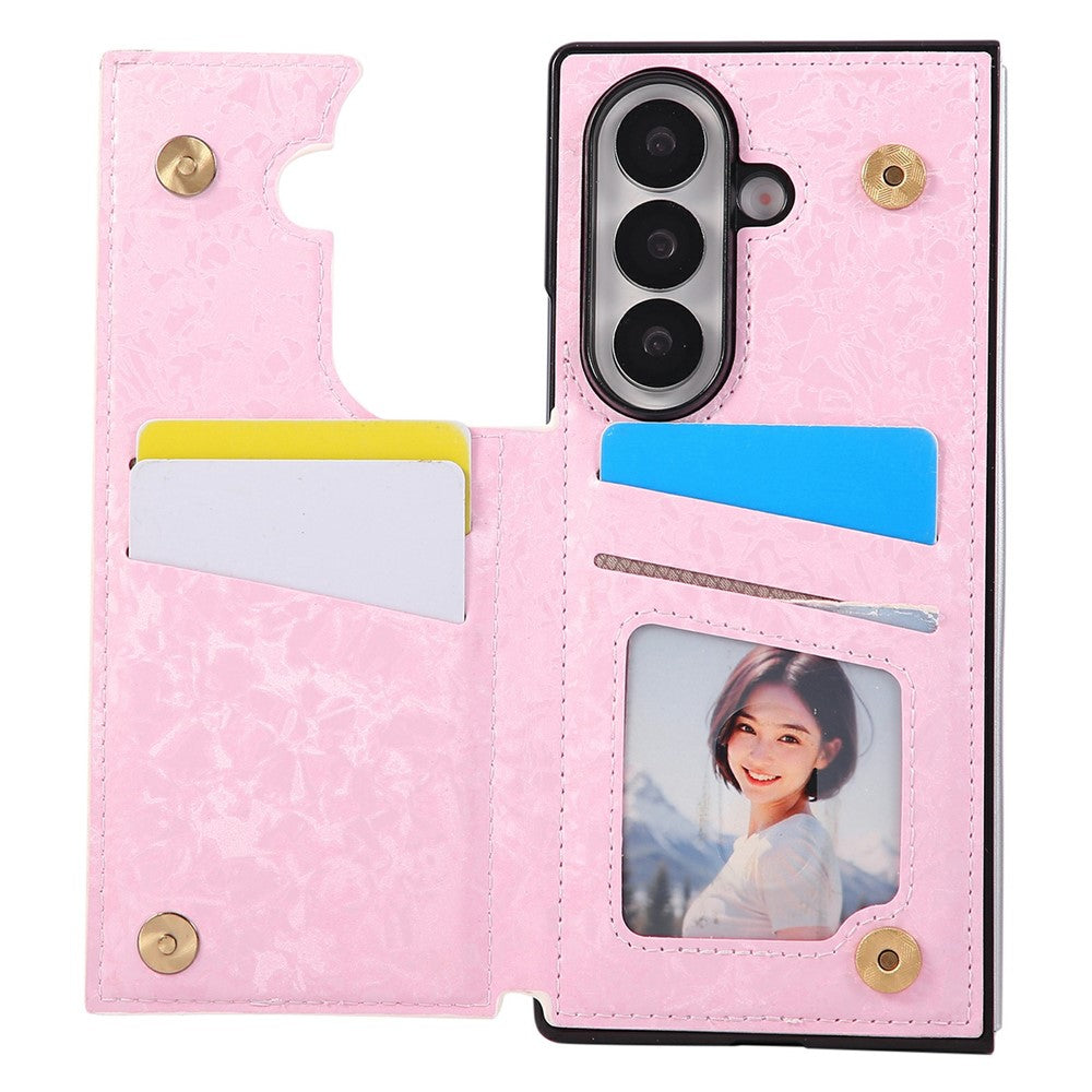 For Samsung Galaxy Z Fold8 Ultra Case Flower Leather TPU RFID Blocking Phone Cover Card Slots