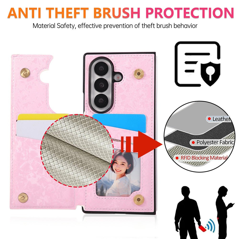 For Samsung Galaxy Z Fold8 Ultra Case Flower Leather TPU RFID Blocking Phone Cover Card Slots
