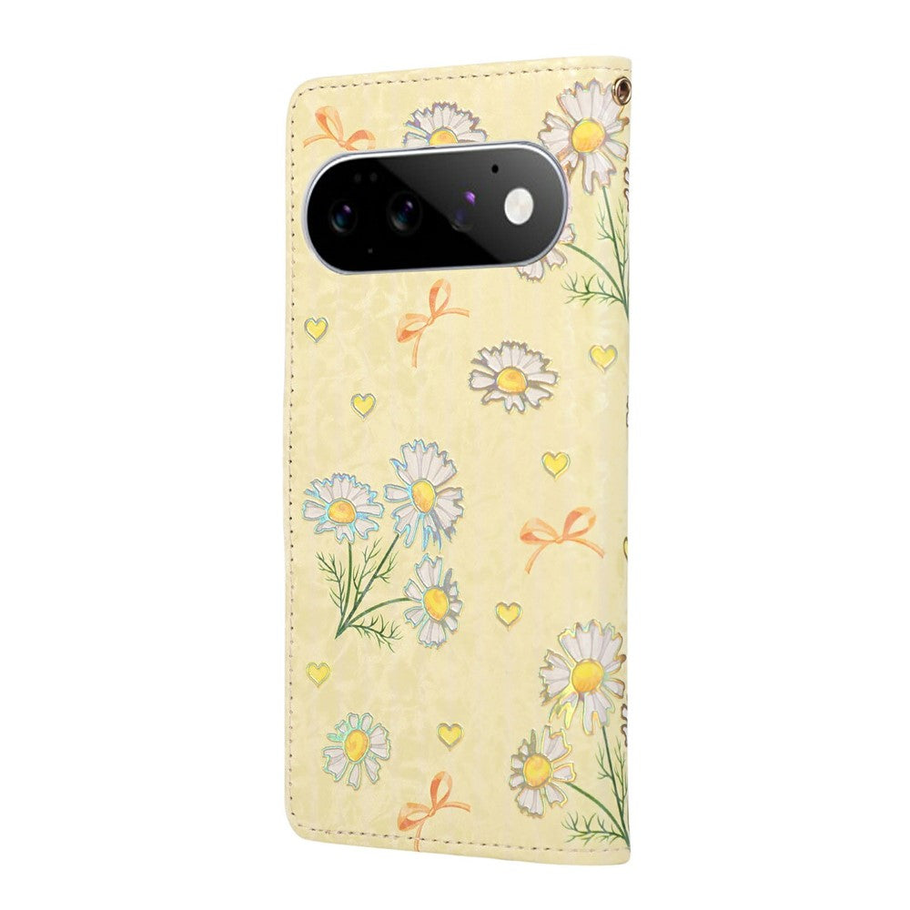 For Google Pixel 11  /  Pixel 11 Pro Case RFID Blocking Flower Leather Phone Cover