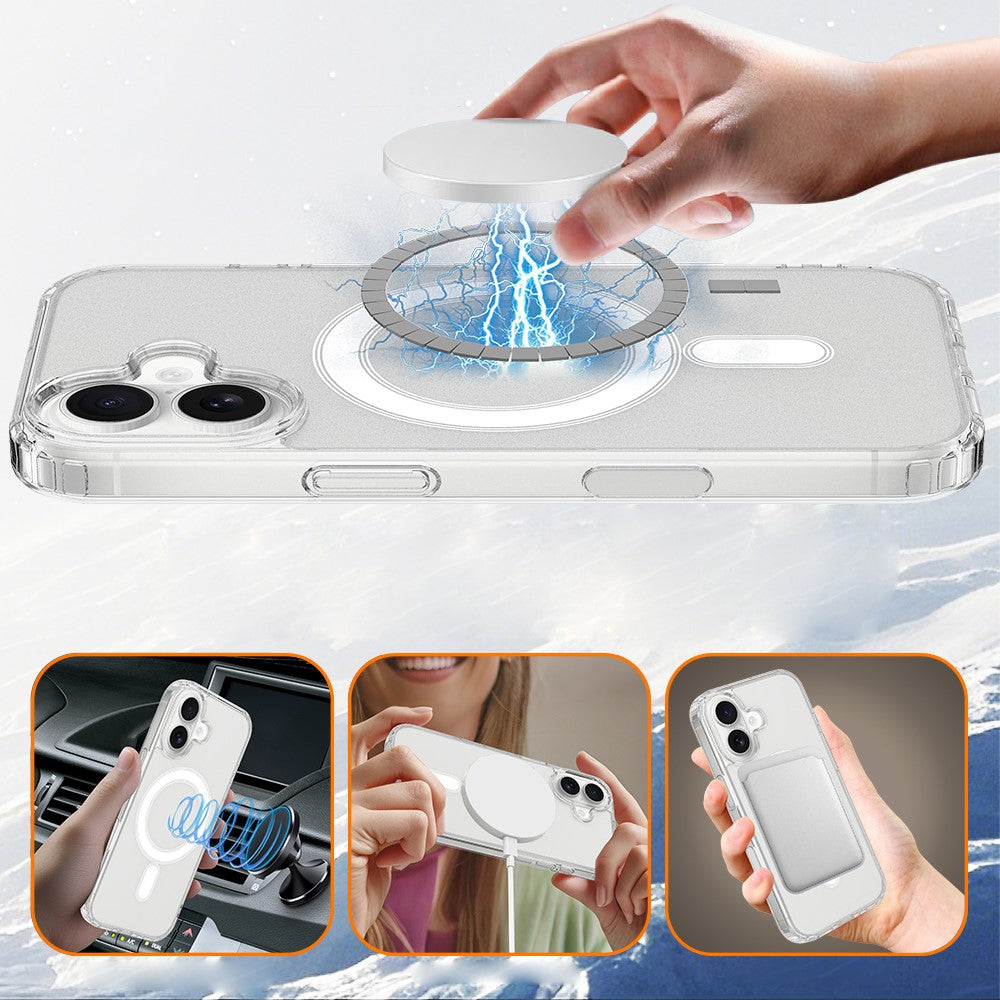 For iPhone 18 Magnetic Case TPU + Acrylic Phone Cover with Camera Control Button