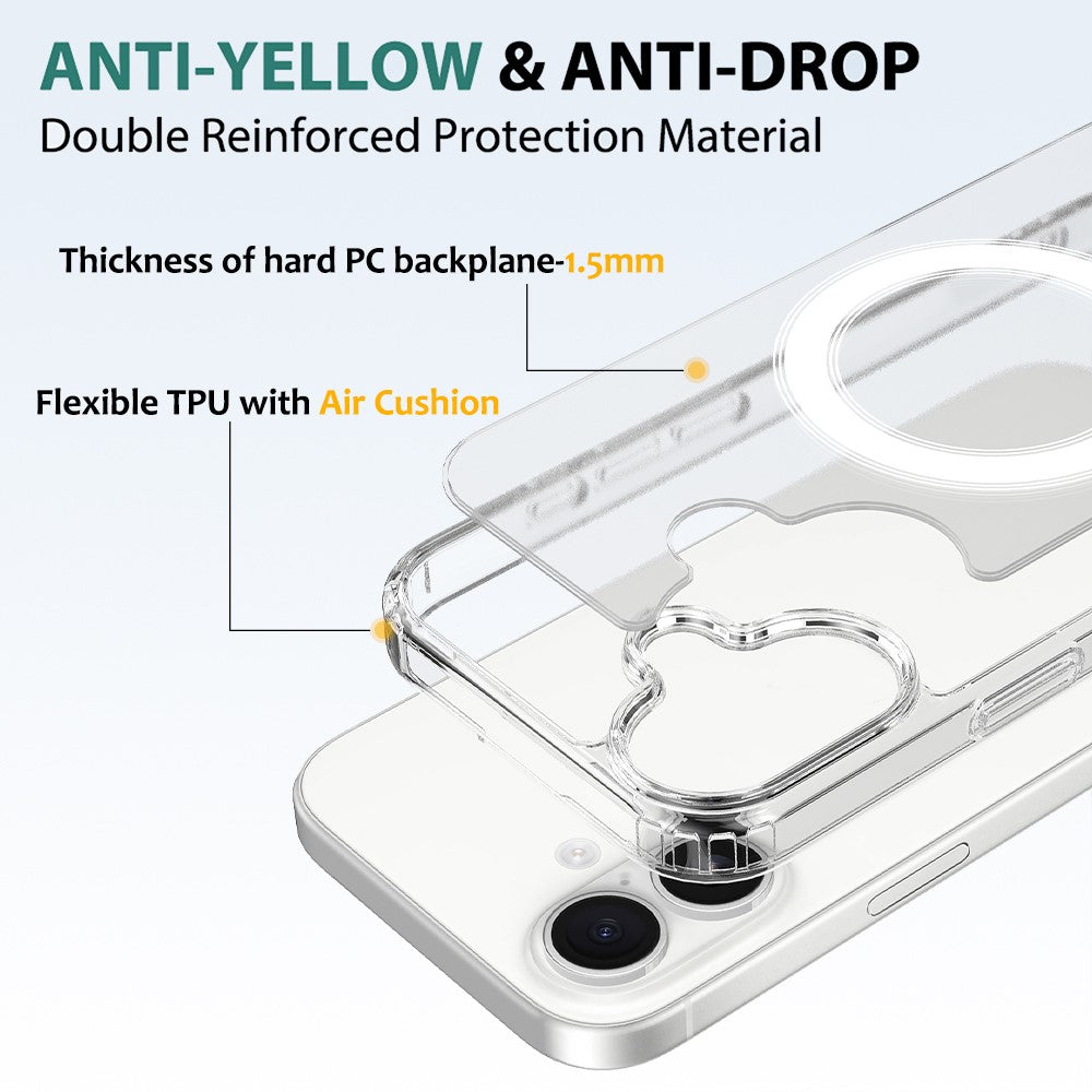 For iPhone 18 Magnetic Case TPU + Acrylic Phone Cover with Camera Control Button