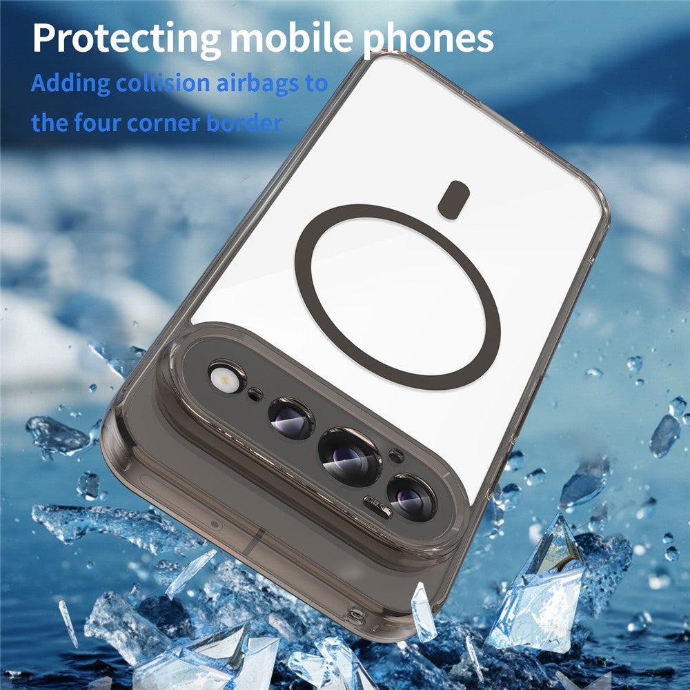 For Google Pixel 11 Pro XL Magnetic Case Clear PC + TPU Shockproof Phone Back Cover