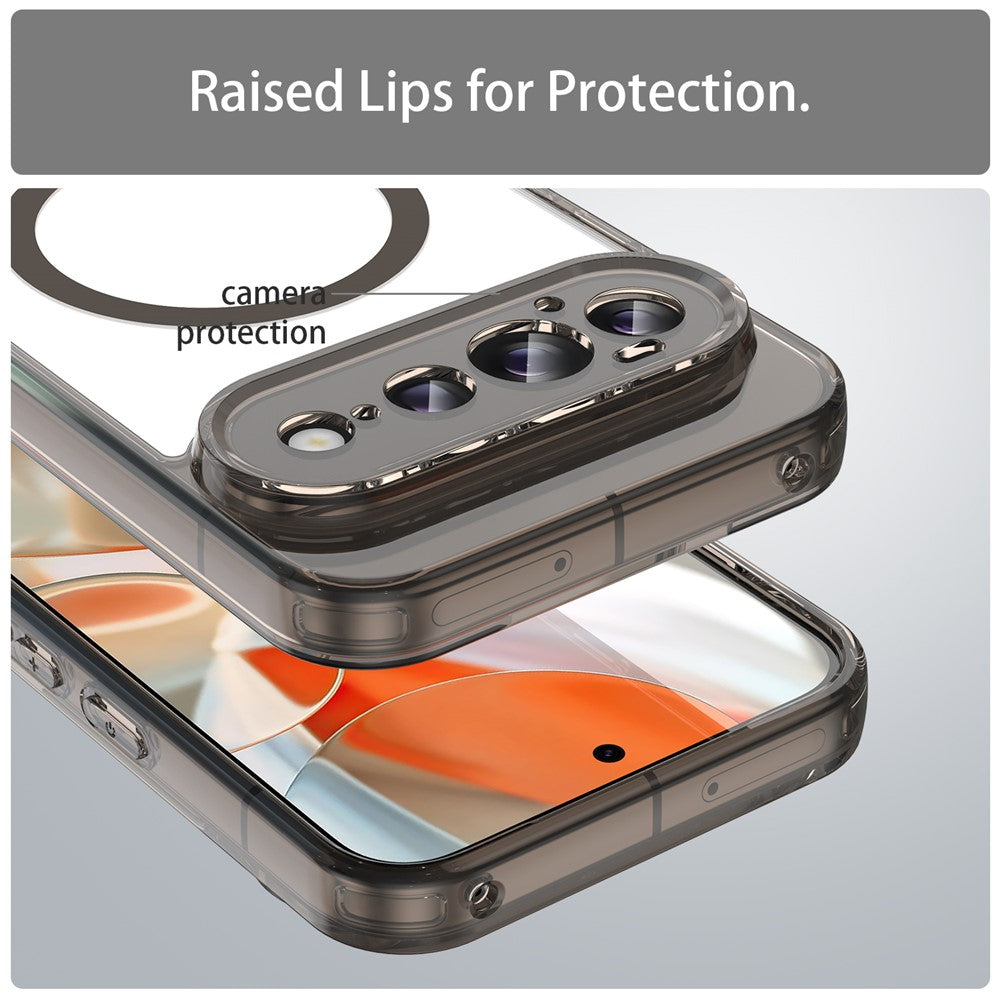For Google Pixel 11 Pro XL Magnetic Case Clear PC + TPU Shockproof Phone Back Cover