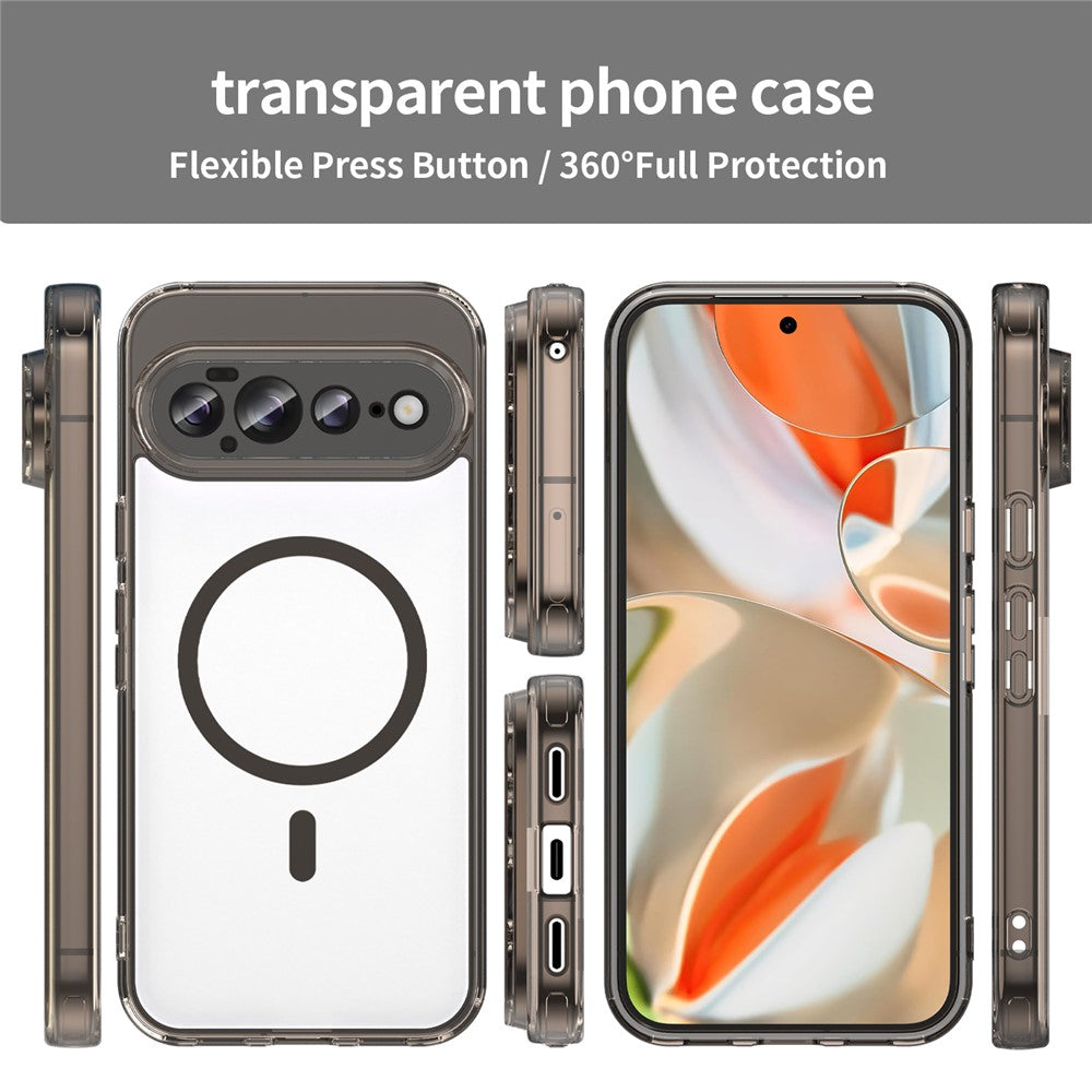 For Google Pixel 11 Pro XL Magnetic Case Clear PC + TPU Shockproof Phone Back Cover