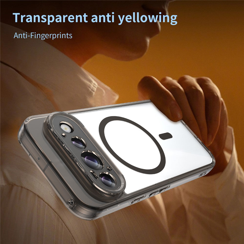For Google Pixel 11 Magnetic Case Clear PC + TPU Shockproof Phone Back Cover