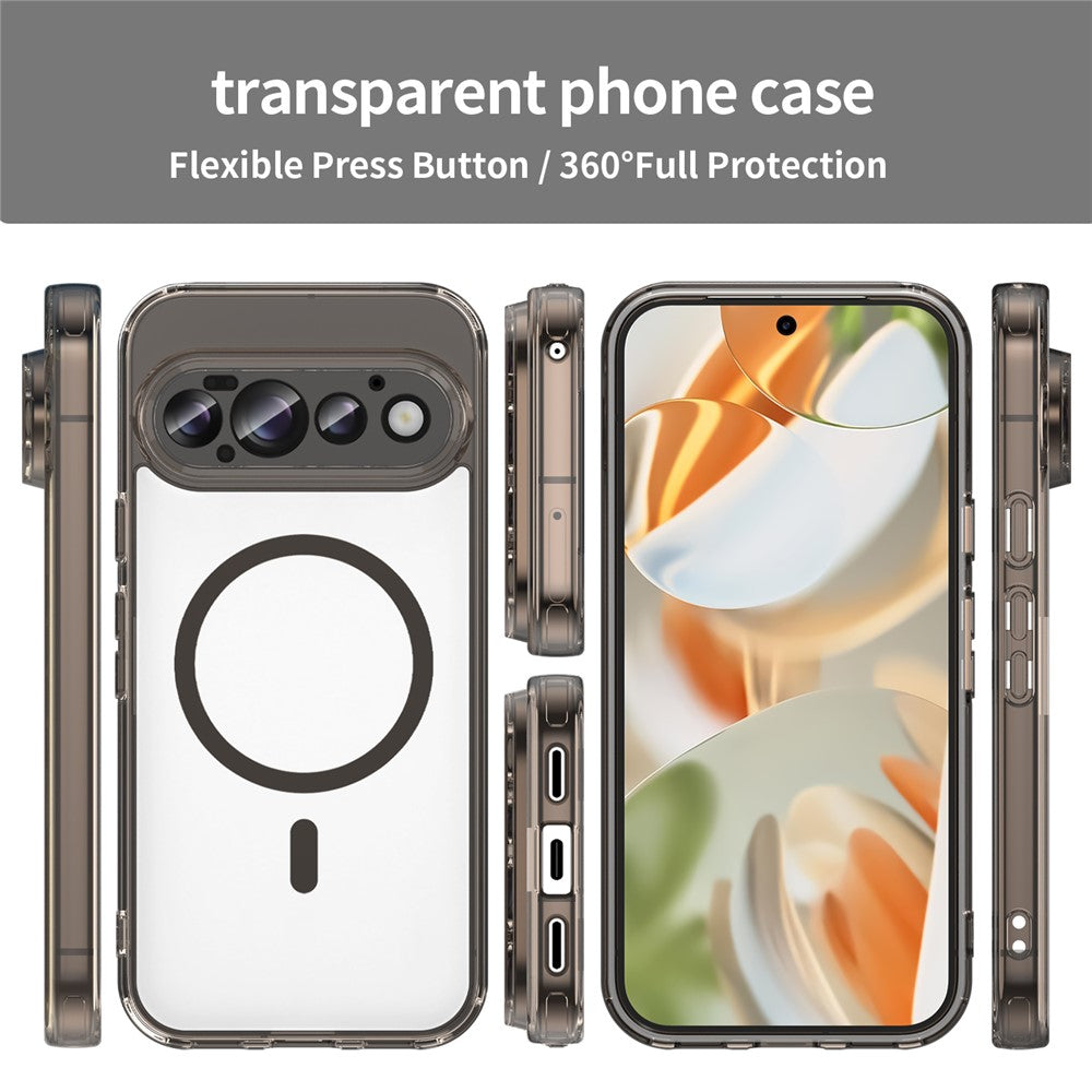 For Google Pixel 11 Magnetic Case Clear PC + TPU Shockproof Phone Back Cover