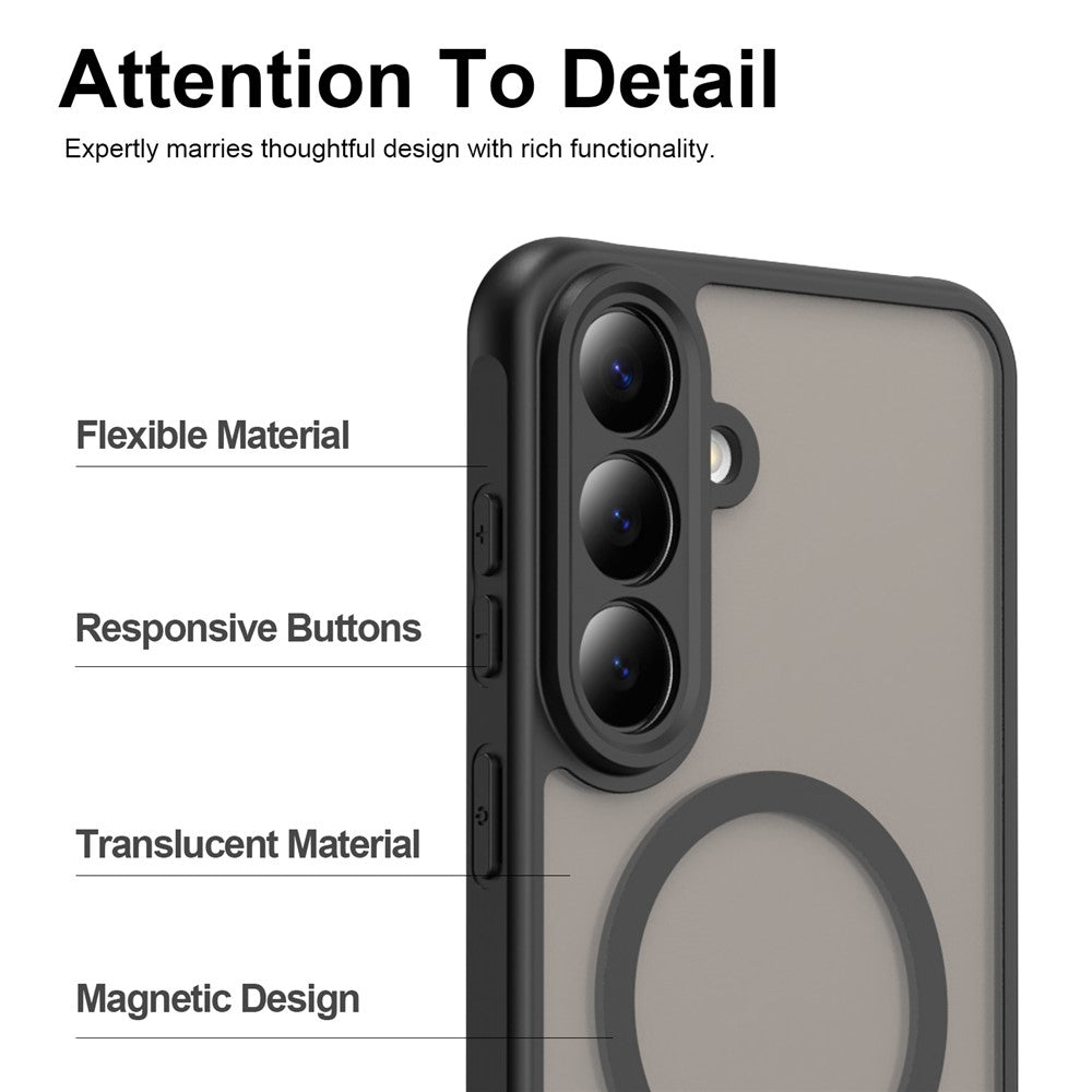 For Samsung Galaxy S26 FE Magnetic Case Anti Drop Matte PC + TPU Phone Cover
