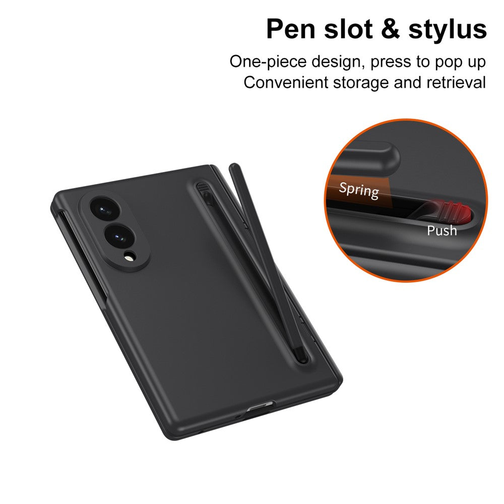 For Samsung Galaxy Z Fold8 Case PC Phone Back Cover with Stylus and Tempered Glass Film