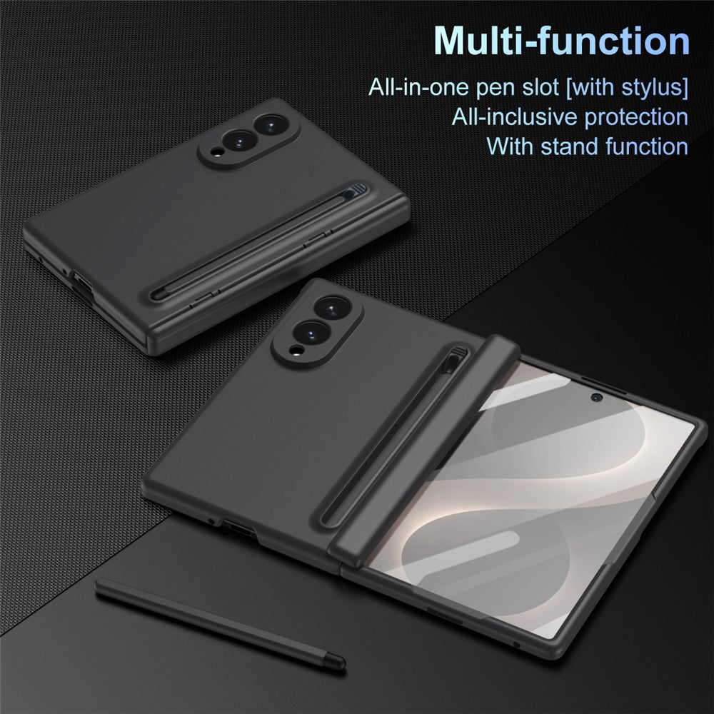 For Samsung Galaxy Z Fold8 Case PC Phone Back Cover with Stylus and Tempered Glass Film