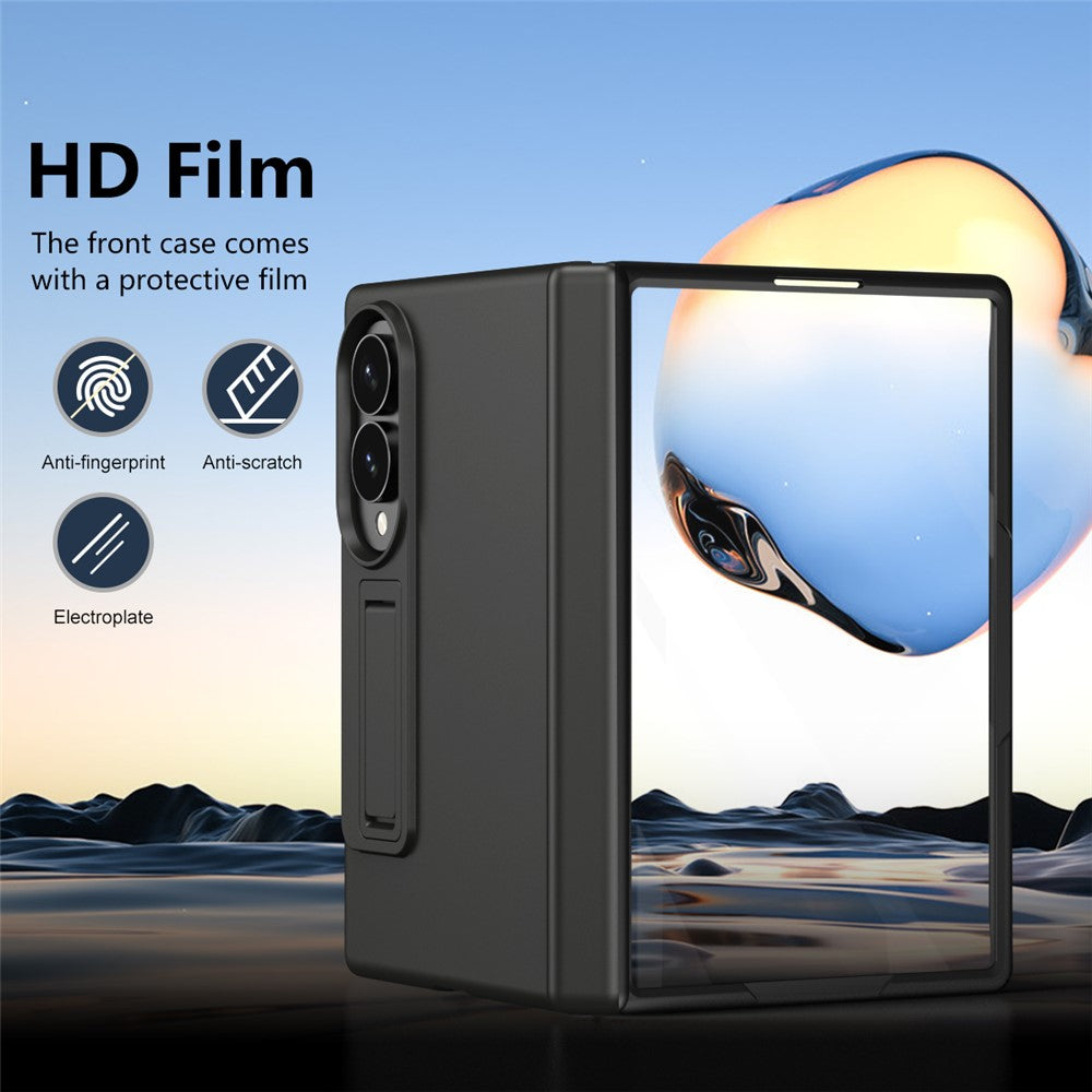 For Samsung Galaxy Z Fold8 Case Hard PC Anti-Drop Phone Cover with Kickstand / HD Screen Protector