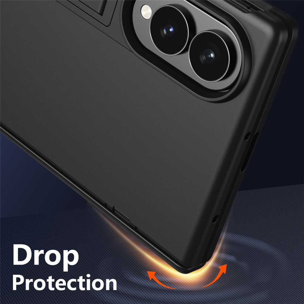 For Samsung Galaxy Z Fold8 Case Hard PC Anti-Drop Phone Cover with Kickstand / HD Screen Protector