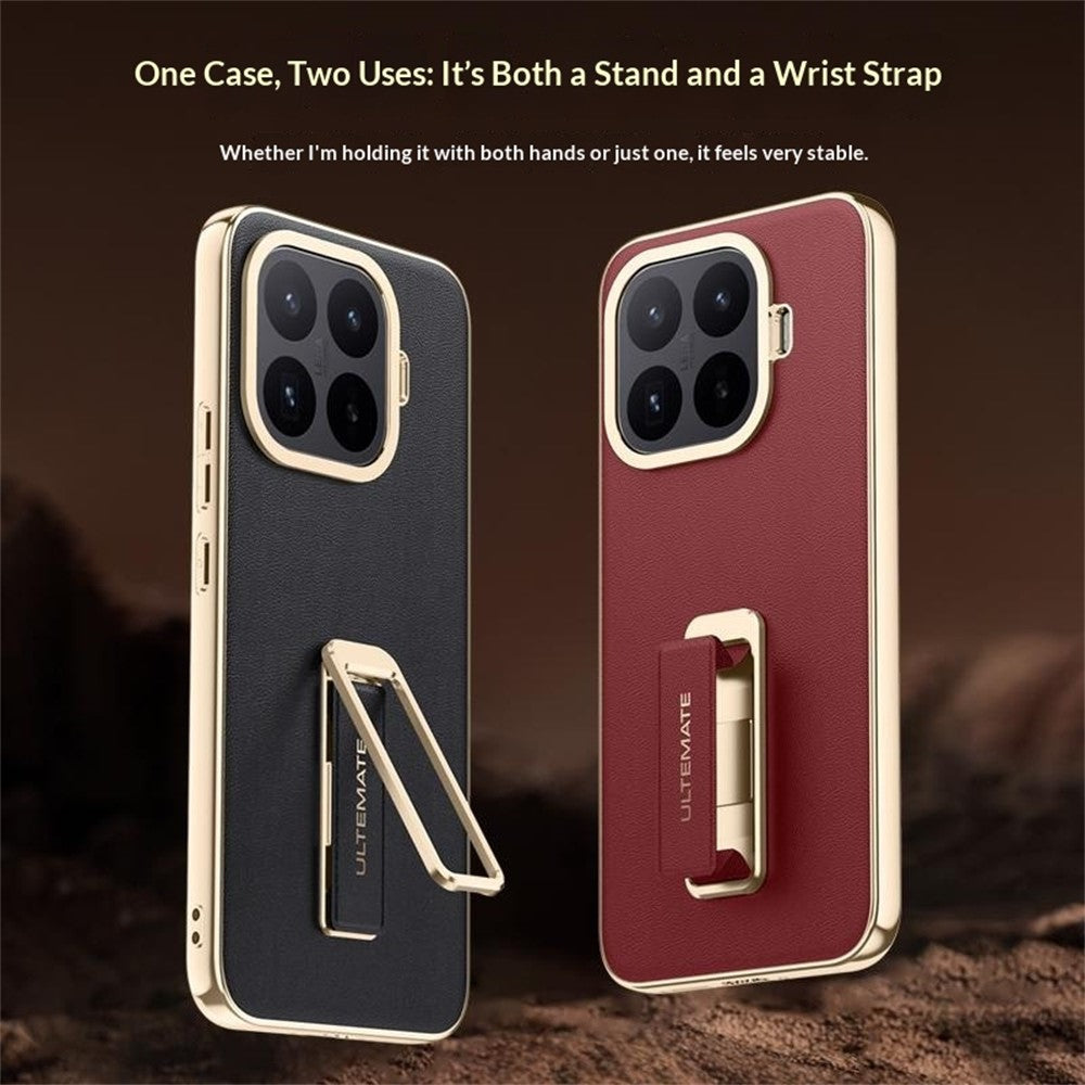Xiaomi 17T – Handyhülle aus PU-Leder und TPU, mit Ständer, mit Handschlaufe, stoßfest