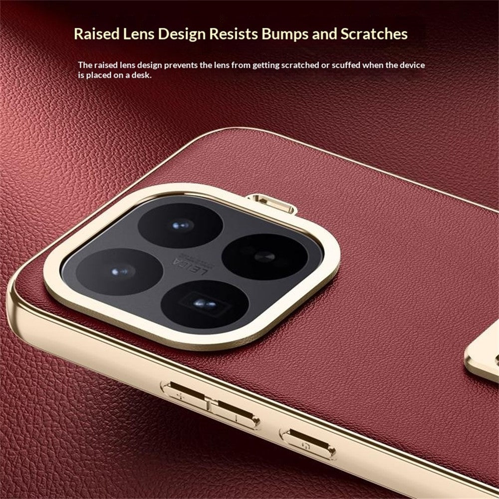 Xiaomi 17T Pro – Handyhülle aus PU-Leder und TPU, mit Ständer, mit Handschlaufe, stoßfest