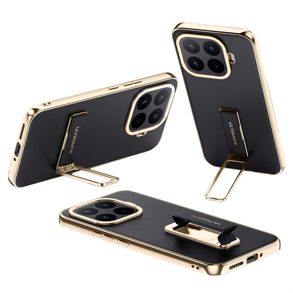 Xiaomi 17T Pro – Handyhülle aus PU-Leder und TPU, mit Ständer, mit Handschlaufe, stoßfest