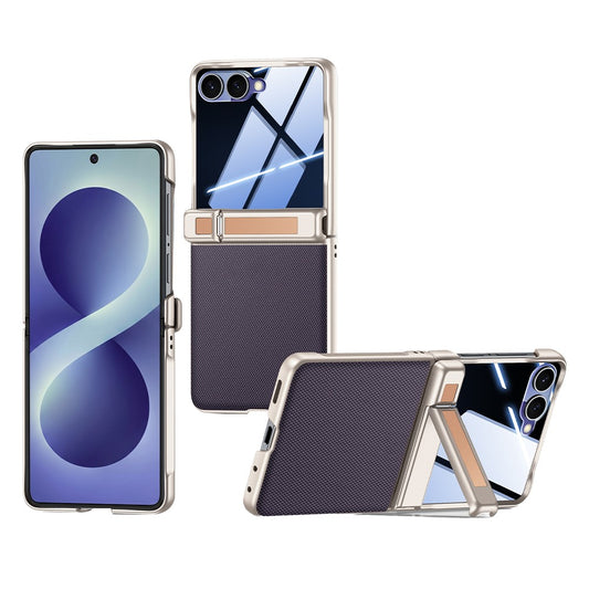 Galaxy Z Flip8 5G / Galaxy Z Flip8 – Handyhülle, mit Ständer, mit Displayschutz, mit Sichtschutz