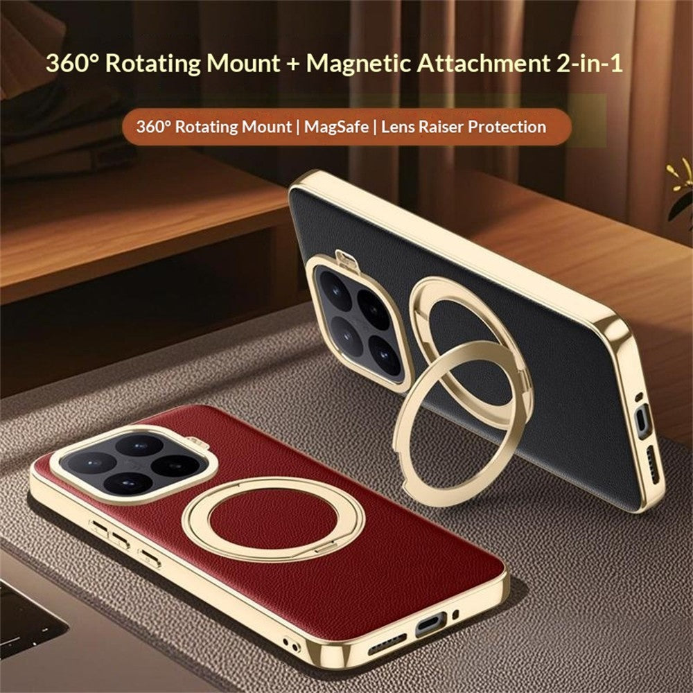 Xiaomi 17T – Magnetische Handyhülle aus PU-Leder und TPU, mit Ständer, stoßfest