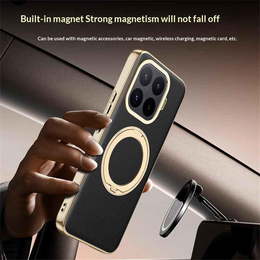 Xiaomi 17T – Magnetische Handyhülle aus PU-Leder und TPU, mit Ständer, stoßfest