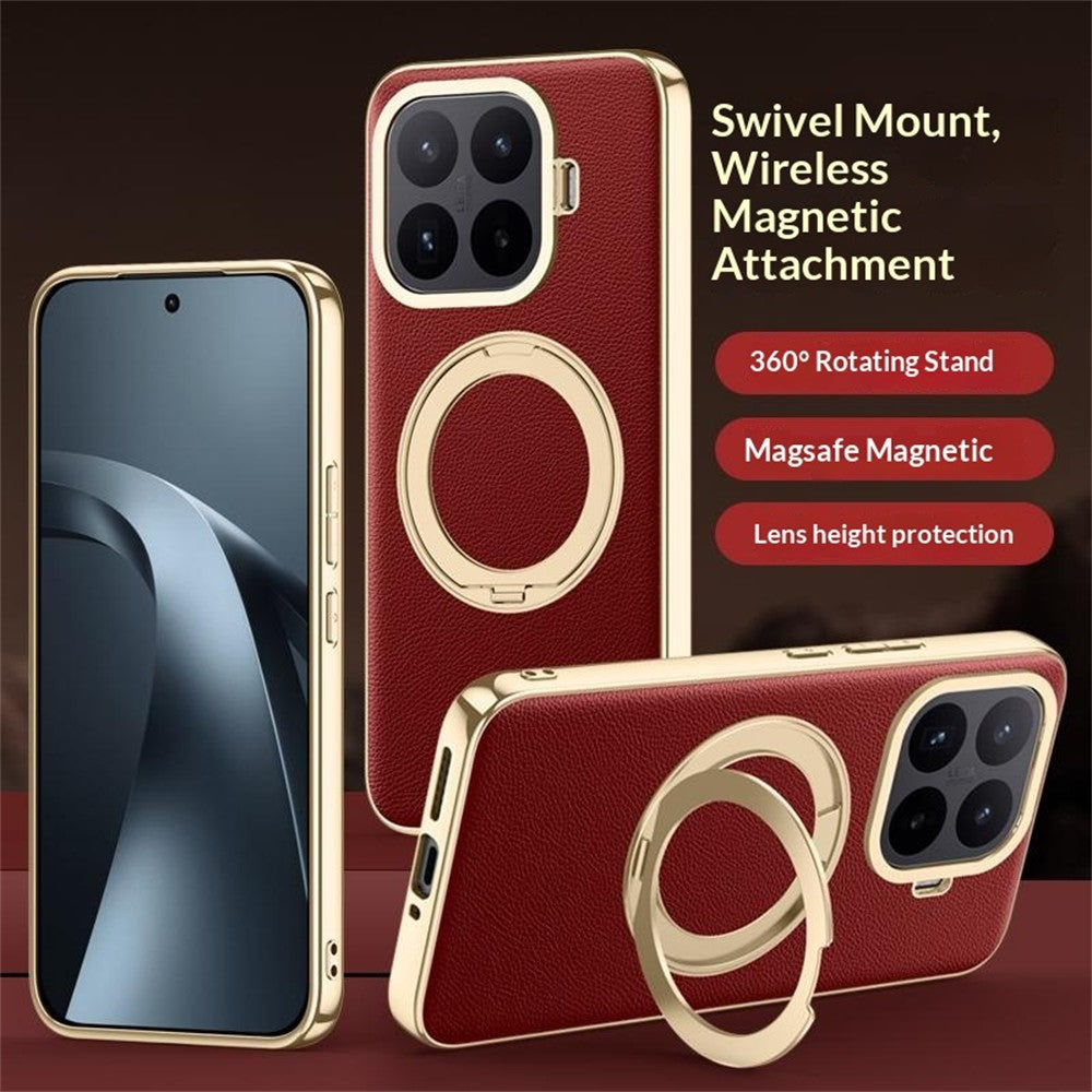 Xiaomi 17T Pro – Magnetische Handyhülle aus PU-Leder und TPU, mit Ständer, stoßfest