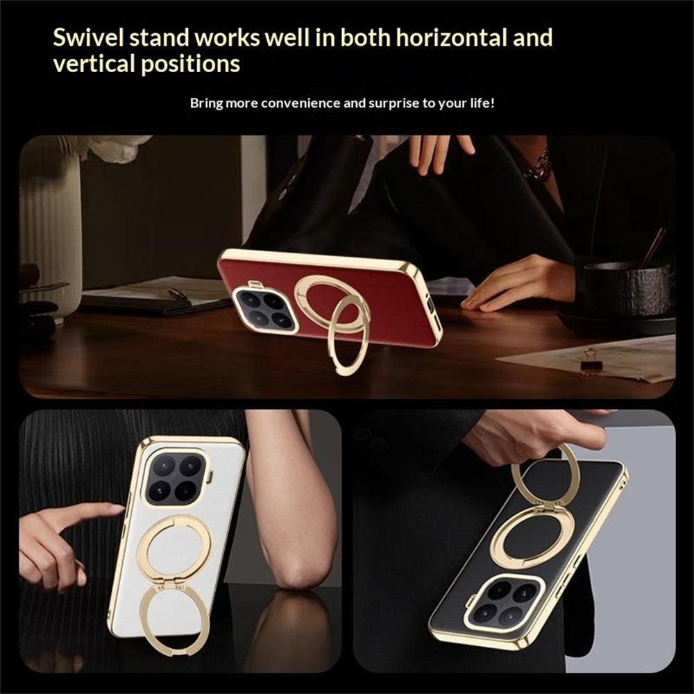 Xiaomi 17T Pro – Magnetische Handyhülle aus PU-Leder und TPU, mit Ständer, stoßfest