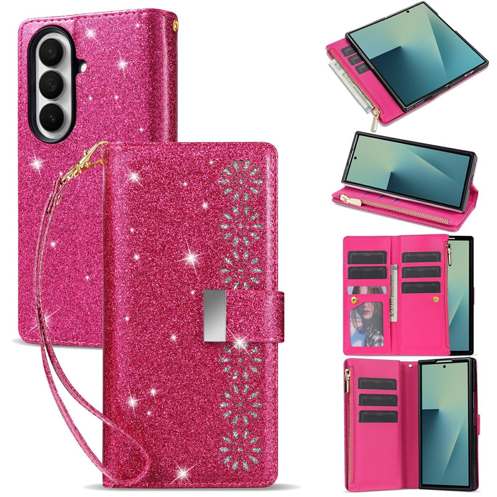 For Samsung Galaxy Z Fold8 Ultra Case Card Holder Starry Sky Carving PU Leather + PC Phone Cover