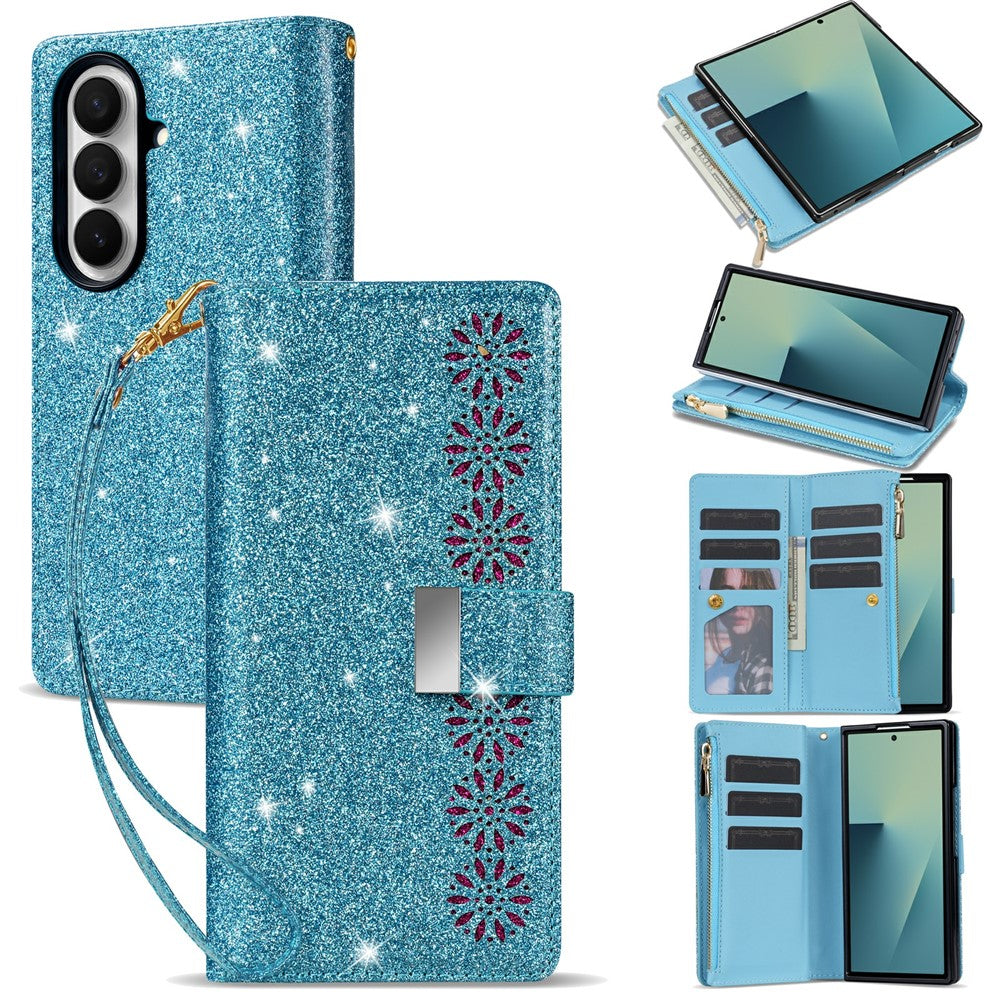 For Samsung Galaxy Z Fold8 Ultra Case Card Holder Starry Sky Carving PU Leather + PC Phone Cover