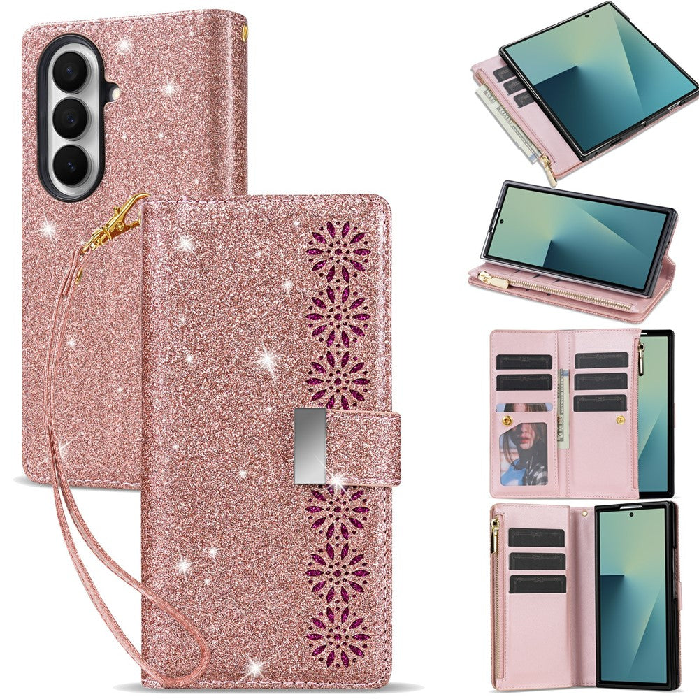 For Samsung Galaxy Z Fold8 Ultra Case Card Holder Starry Sky Carving PU Leather + PC Phone Cover