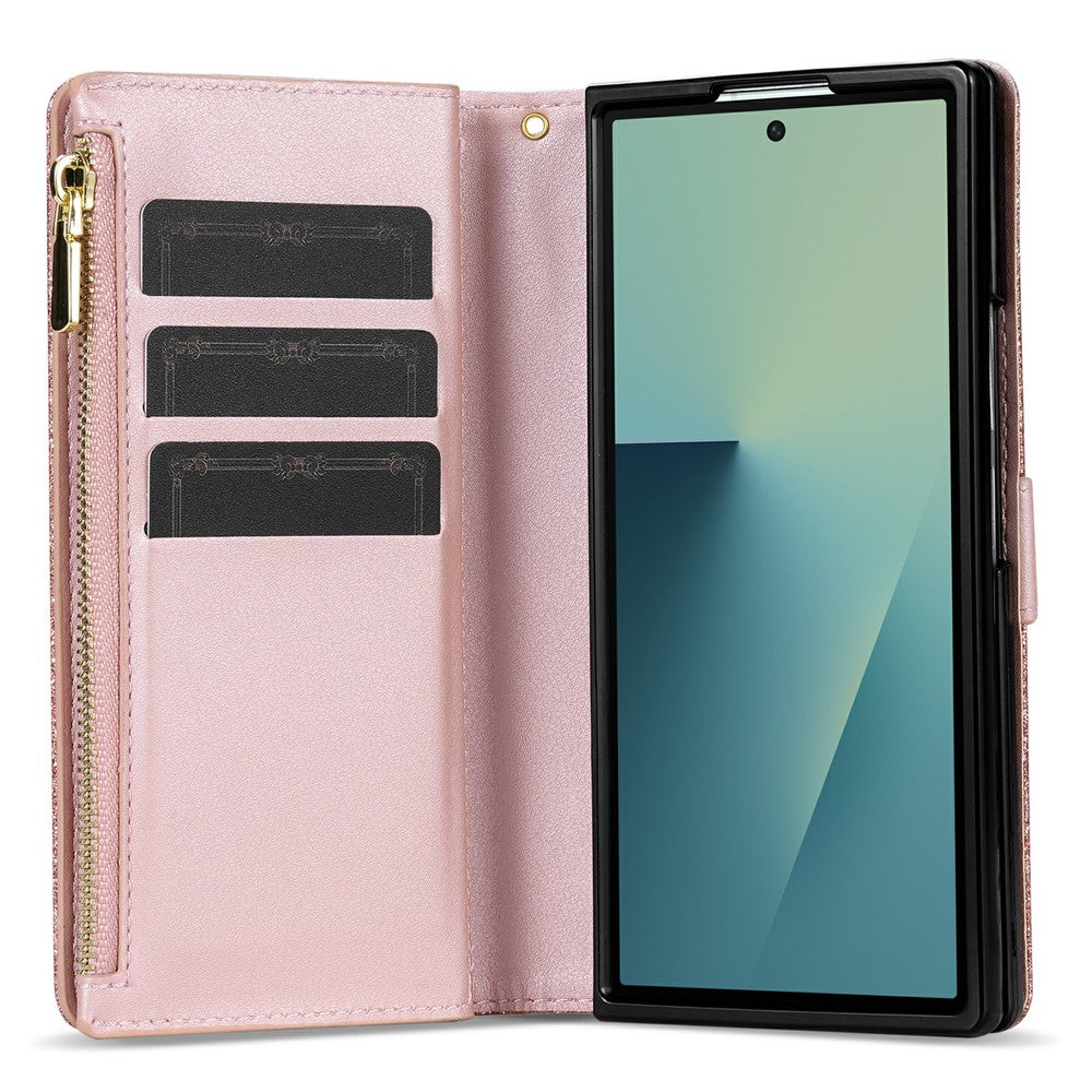For Samsung Galaxy Z Fold8 Ultra Case Card Holder Starry Sky Carving PU Leather + PC Phone Cover