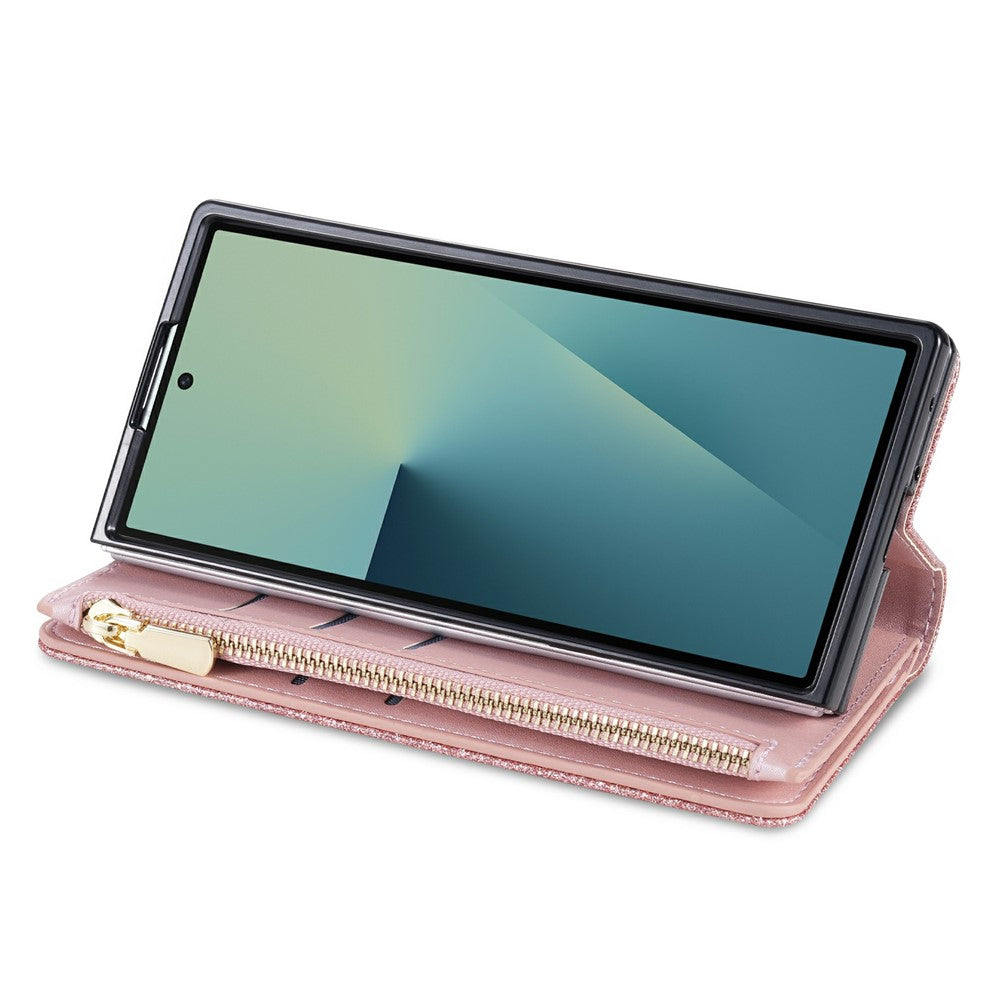 For Samsung Galaxy Z Fold8 Ultra Case Card Holder Starry Sky Carving PU Leather + PC Phone Cover