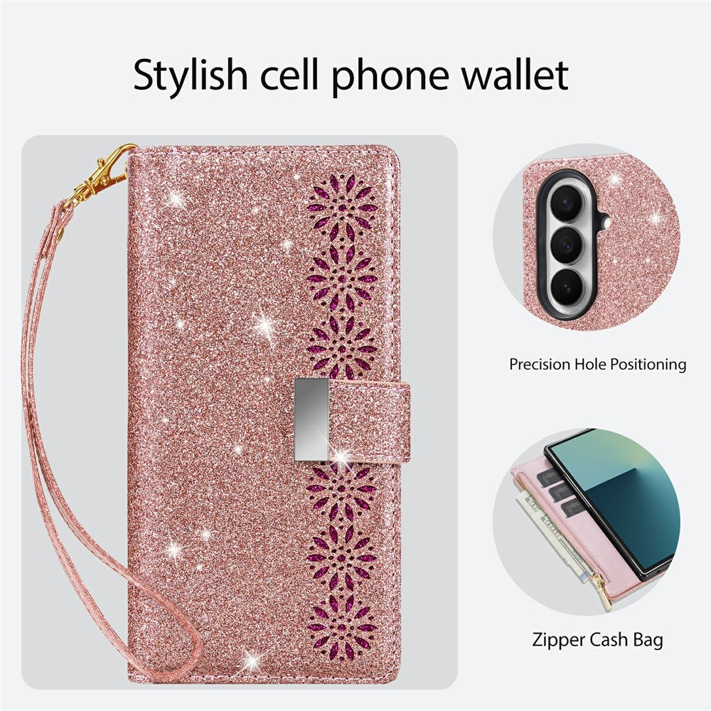 For Samsung Galaxy Z Fold8 Ultra Case Card Holder Starry Sky Carving PU Leather + PC Phone Cover