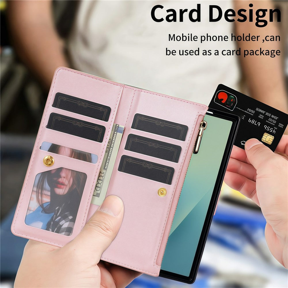 For Samsung Galaxy Z Fold8 Ultra Case Card Holder Starry Sky Carving PU Leather + PC Phone Cover