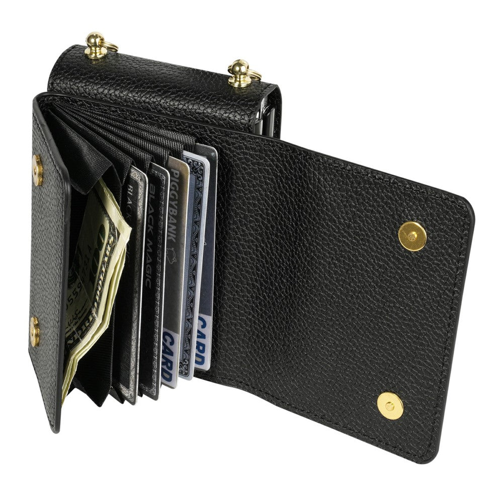 For Samsung Galaxy Z Flip8 Case Card Slots PU + PC Phone Cover with Long Strap