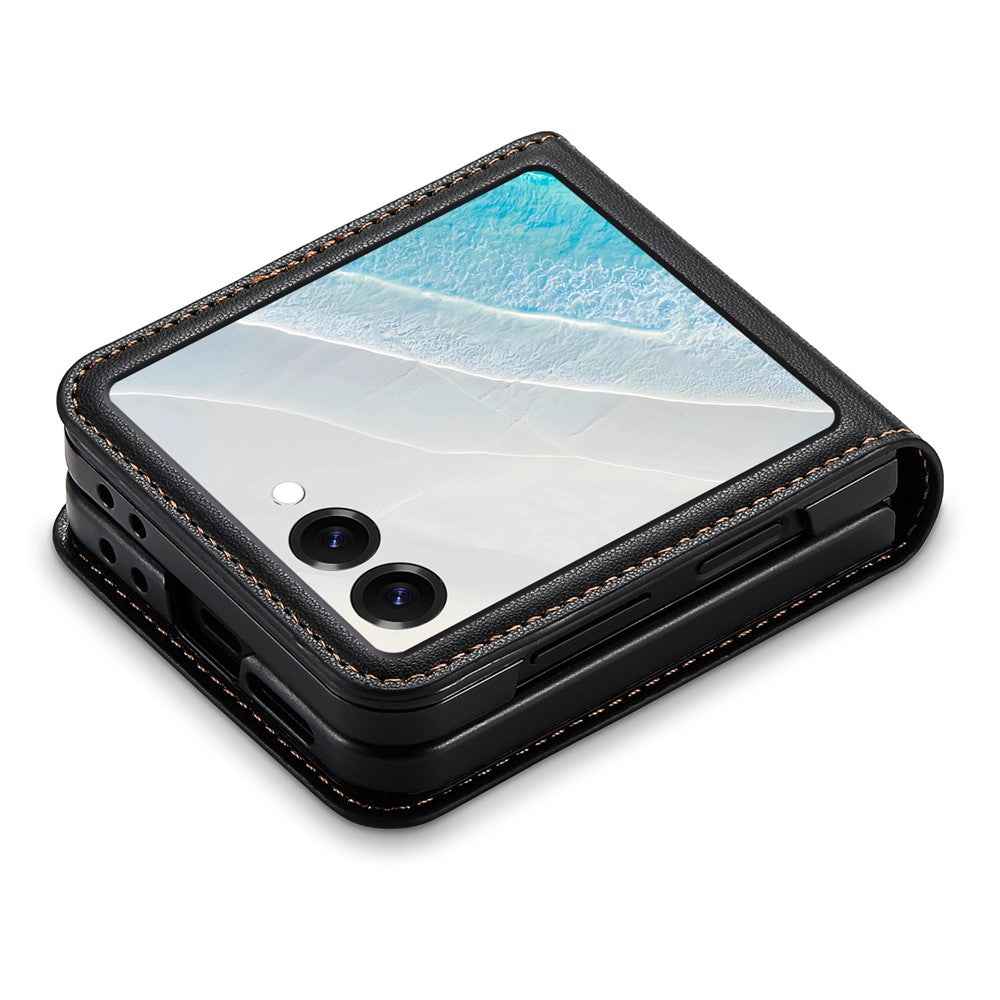 N.BEKUS For Samsung Galaxy Z Flip8 Case Card Slot PU + PC Phone Back Cover