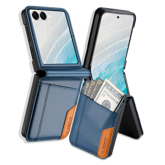 Galaxy Z Flip8 – Handyhülle aus PC und PU-Leder, mit Kartenfach