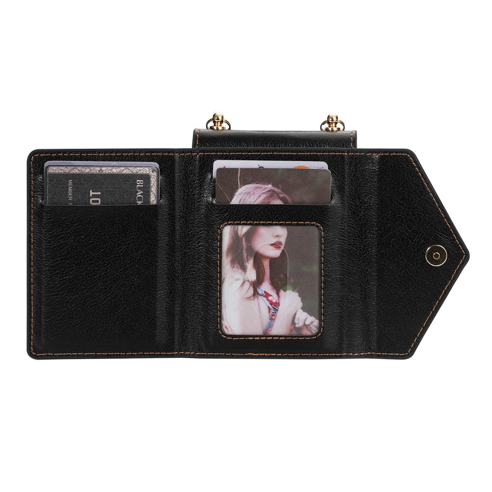 N.BEKUS For Samsung Galaxy Z Flip8 Case Zipper Card Holder PU + PC Phone Cover with Shoulder Strap