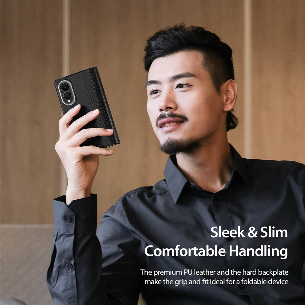 DUX DUCIS Bril Series for Samsung Galaxy Z Fold8 Cases with Card Slot Leather Phone Cover Stand