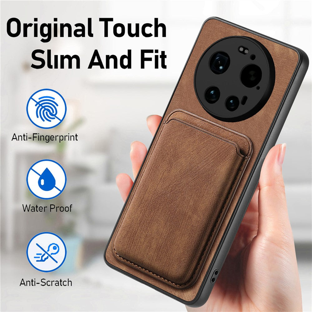 Xiaomi 17 Ultra 5G – Magnetische Handyhülle aus PU-Leder und TPU, mit Kartenfach