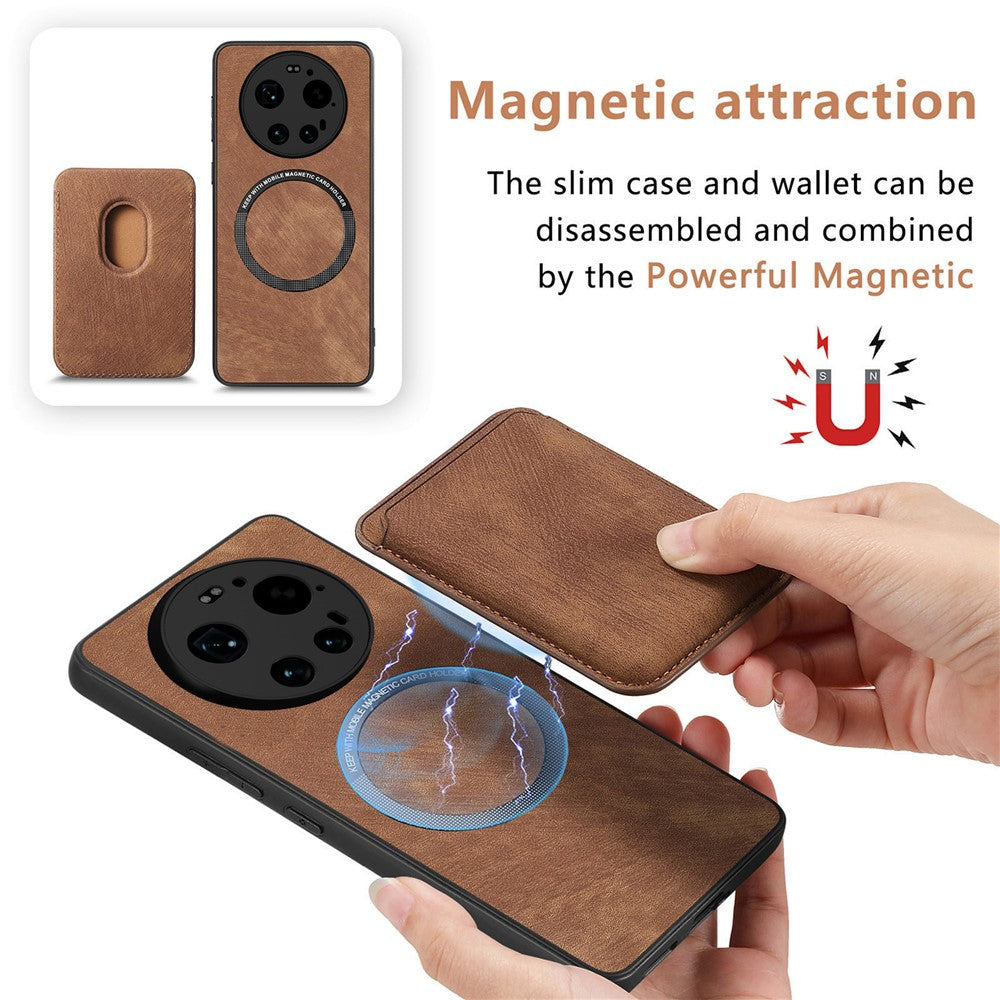 Xiaomi 17 Ultra 5G – Magnetische Handyhülle aus PU-Leder und TPU, mit Kartenfach