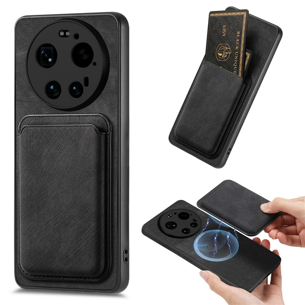 Xiaomi 17 Ultra 5G – Magnetische Handyhülle aus PU-Leder und TPU, mit Kartenfach